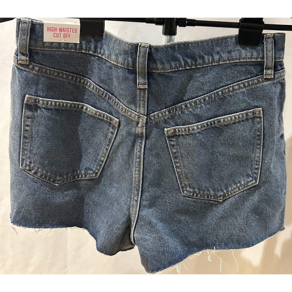 NWT Pink Victoria's Secret High Waisted Cut-Off Denim Shorts size 28 - Picture 2 of 7